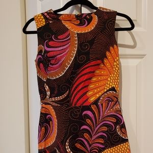 Unique VINTAGE Multi-Colored Sheath Dress